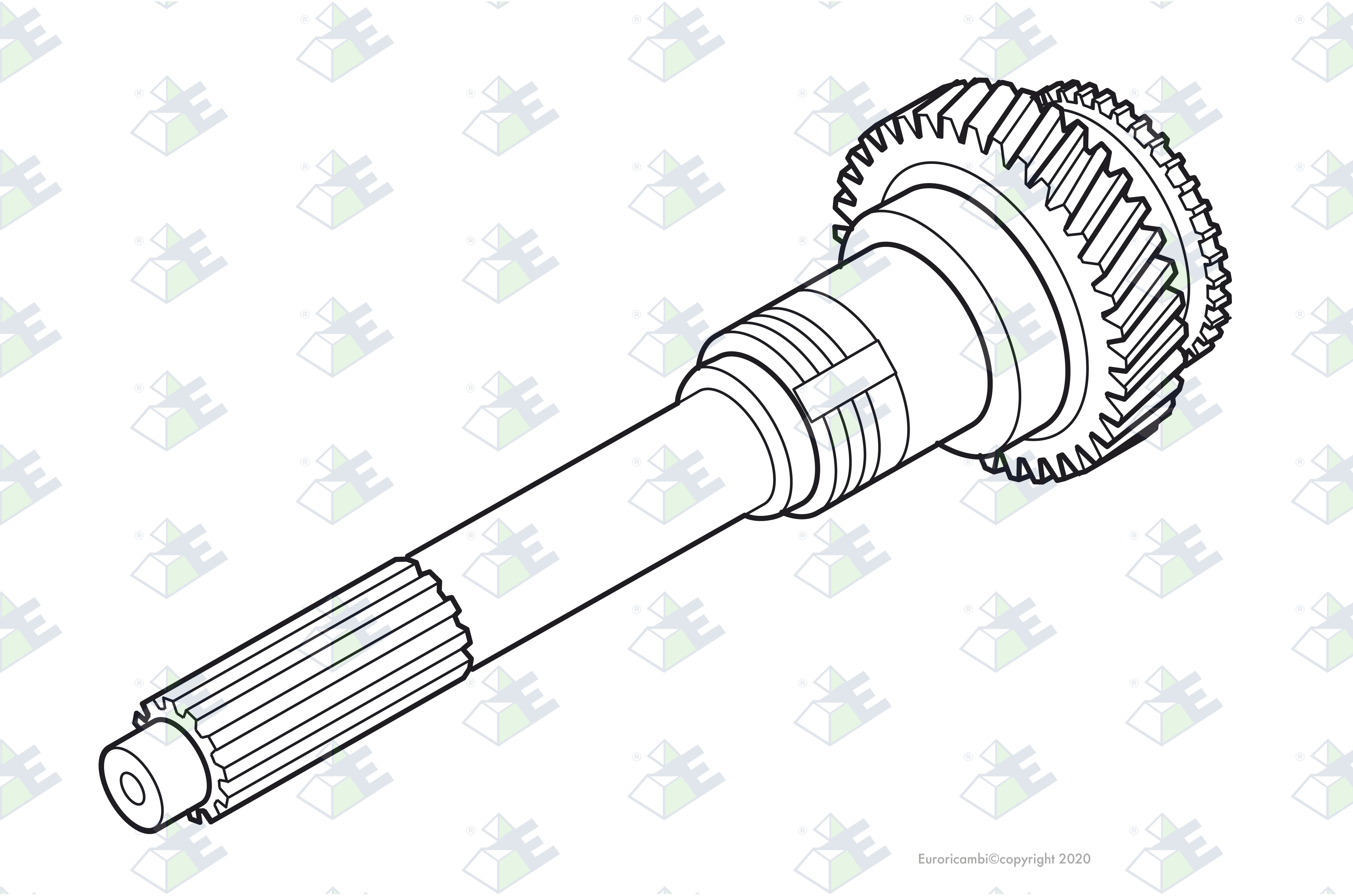 INPUT SHAFT 16 T. suitable to EUROTEC 60001888