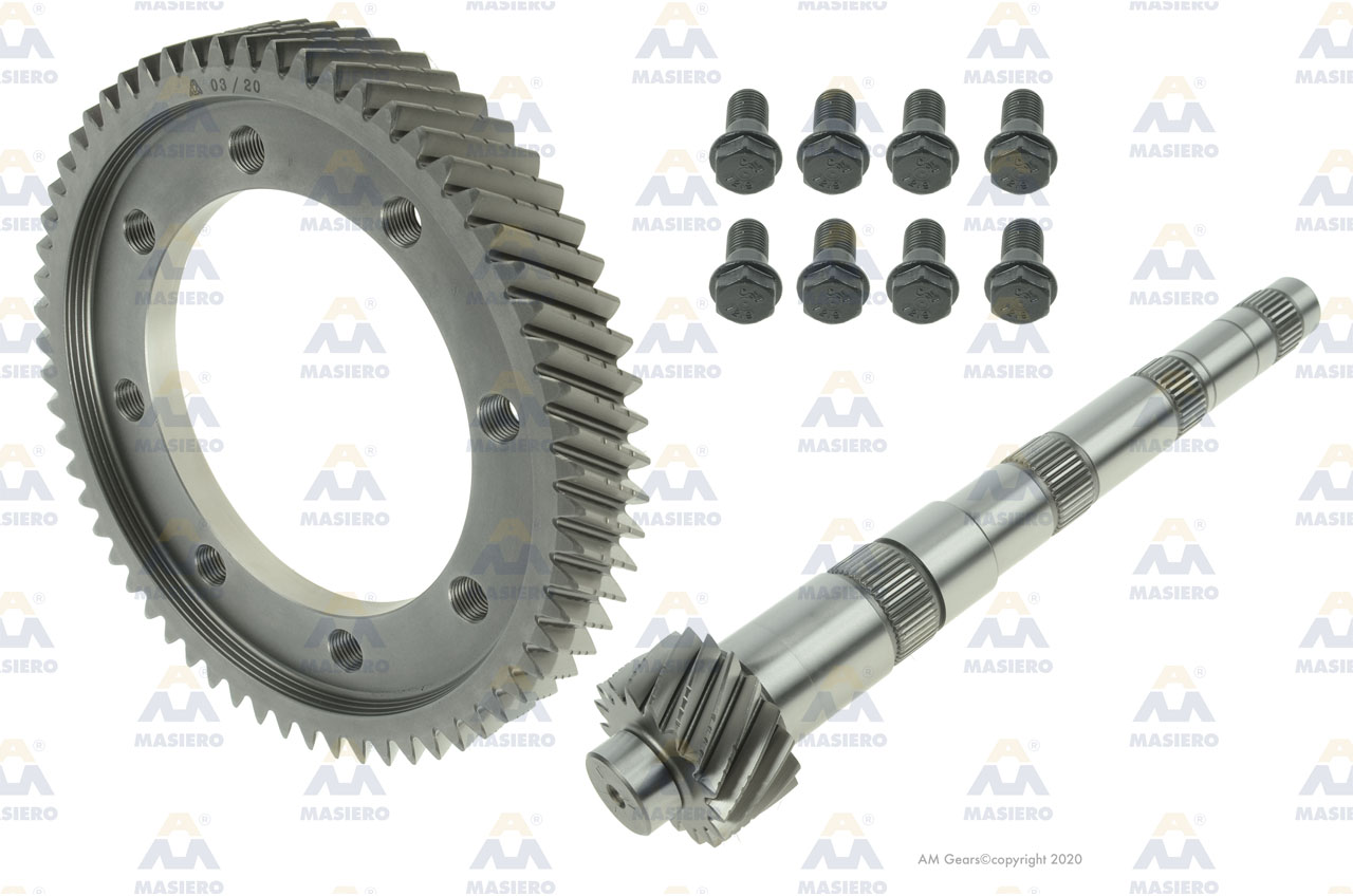 PINION/GEAR SET KIT 62:17 suitable to EURORICAMBI 93530125